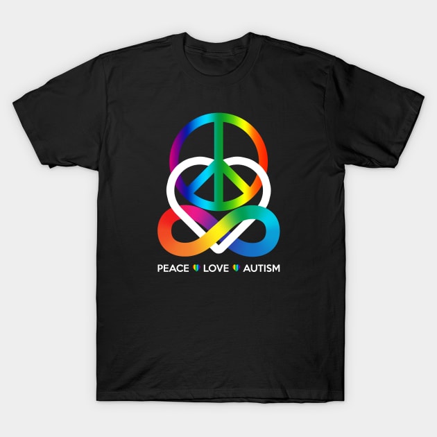 Peace Love Autism T-Shirt by mia_me